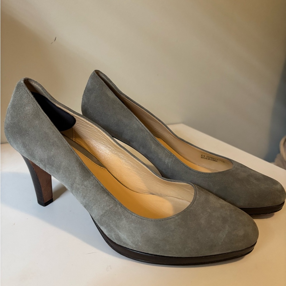 Cole Haan Gray Suede Heels